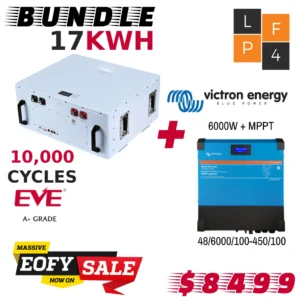 15kwh lifepo4 battery and victron All in one Inverter MPPT Charger bundle