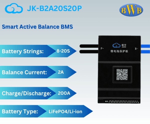JK B2A20S20P SMART BMS 2A ACTIVE BALANCE