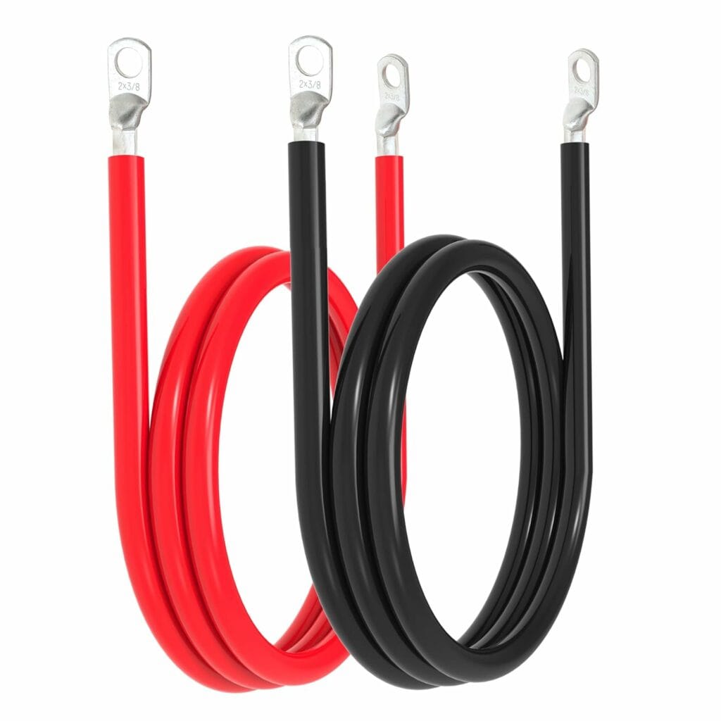750mm Copper 50mm2 Battery Cable Pair
