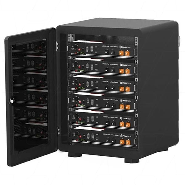 front side view of Pylontech Rack Cabinet to fit 4 x US3000C