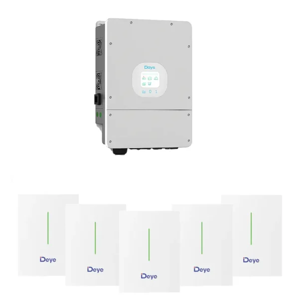 50kWh Bundle with 1 x deye inverter and 5 x 10.2kWh batteries, premium grade bargain