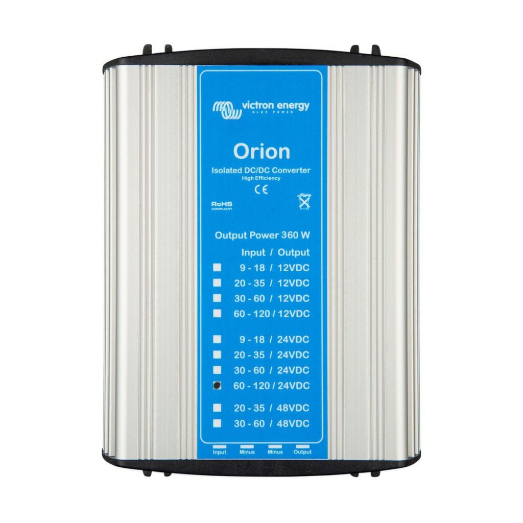Safe Installation of LiFePo4 Batteries in Australia 34 Orion 110/24-15A (360W) Isolated DC-DC converter