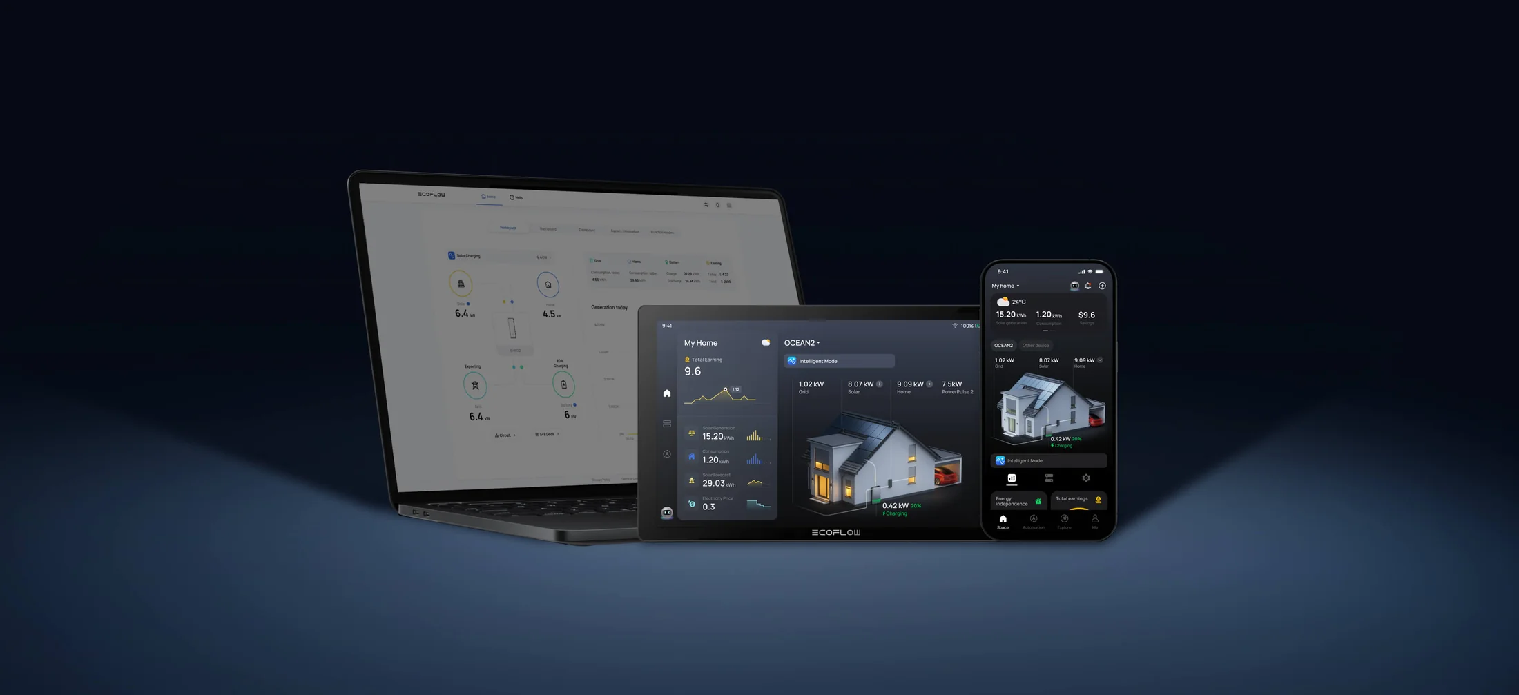 EcoFlow OCEAN 2 Plus Single-Phase | 20.08kWh Installed Home Battery Package 13 EcoFlow OCEAN 2 Plus app and web energy monitoring
