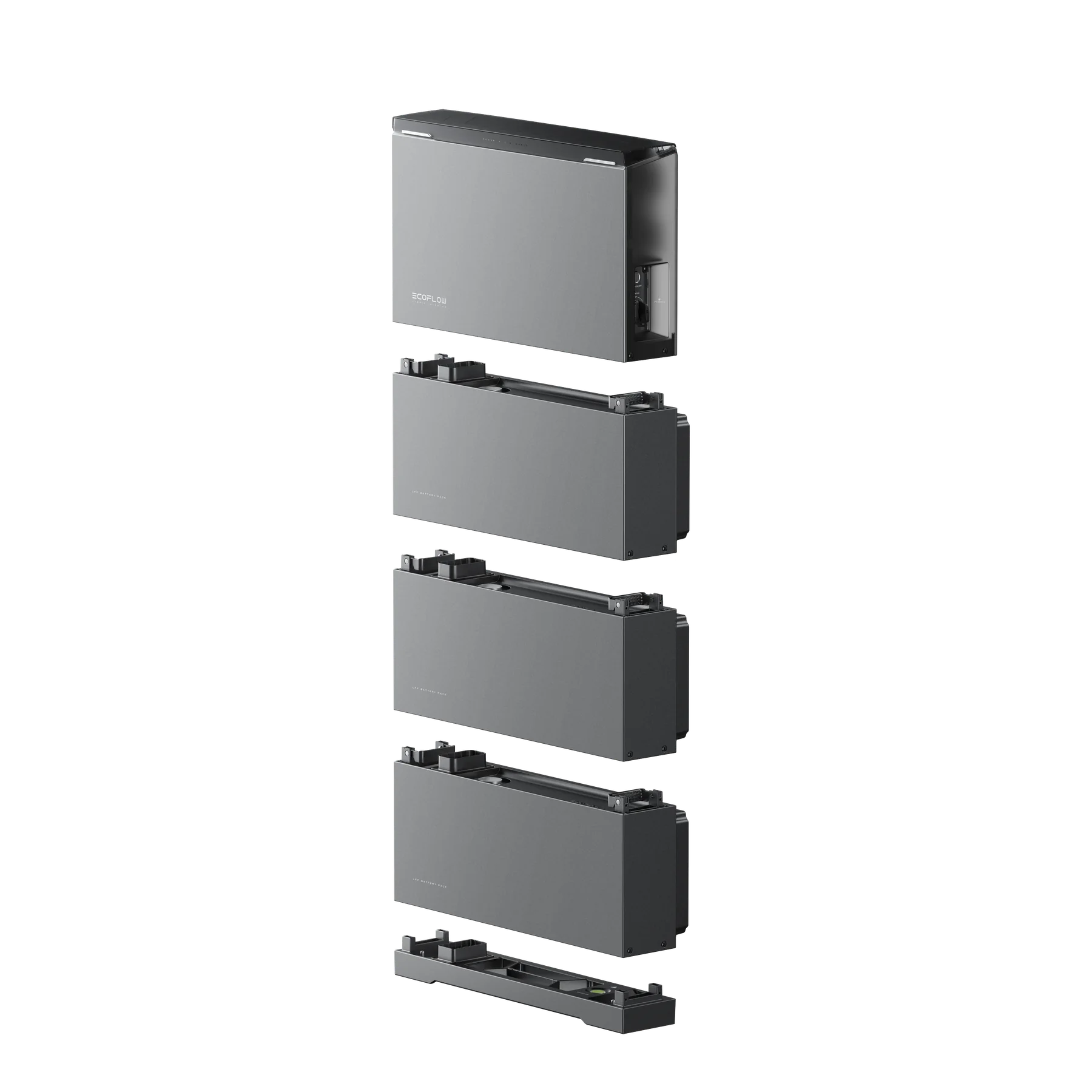 EcoFlow OCEAN 2 Plus Single-Phase | 20.08kWh Installed Home Battery Package 4 Side view showing the slim profile of the EcoFlow OCEAN 2 Plus modular battery system