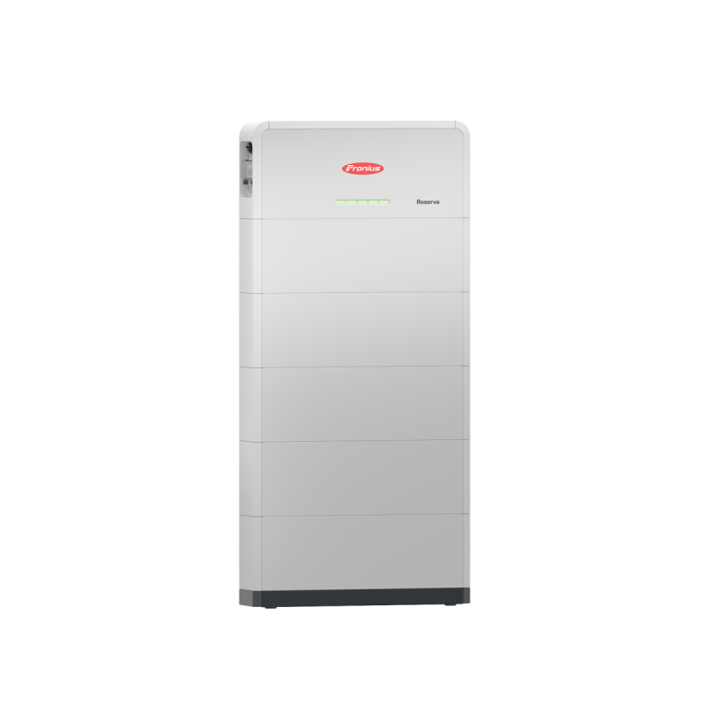 Fronius Reserva Three-Phase | 15.79kWh Installed Home Battery Package 1 Fronius Reserva 15.79kWh three-phase home battery tower with five modular battery sections