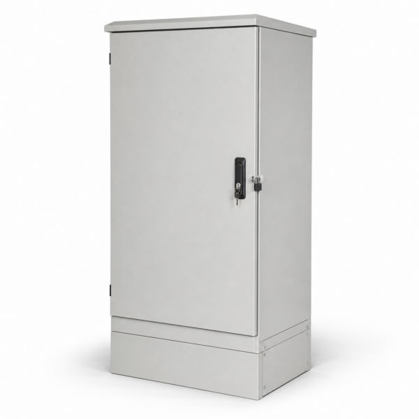 Generic IP55 outdoor 19-inch battery cabinet with closed door