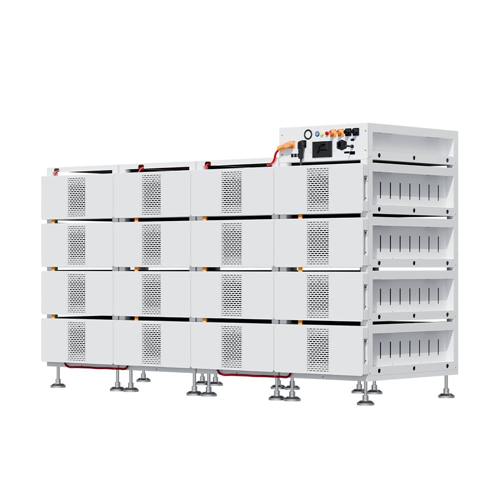 Deye BOS-B Pro-A3 16.08kWh Battery Module — BOS-B-Pack16-A3 4 Deye BOS-B Pro-A3 battery-bank and support hardware example — side