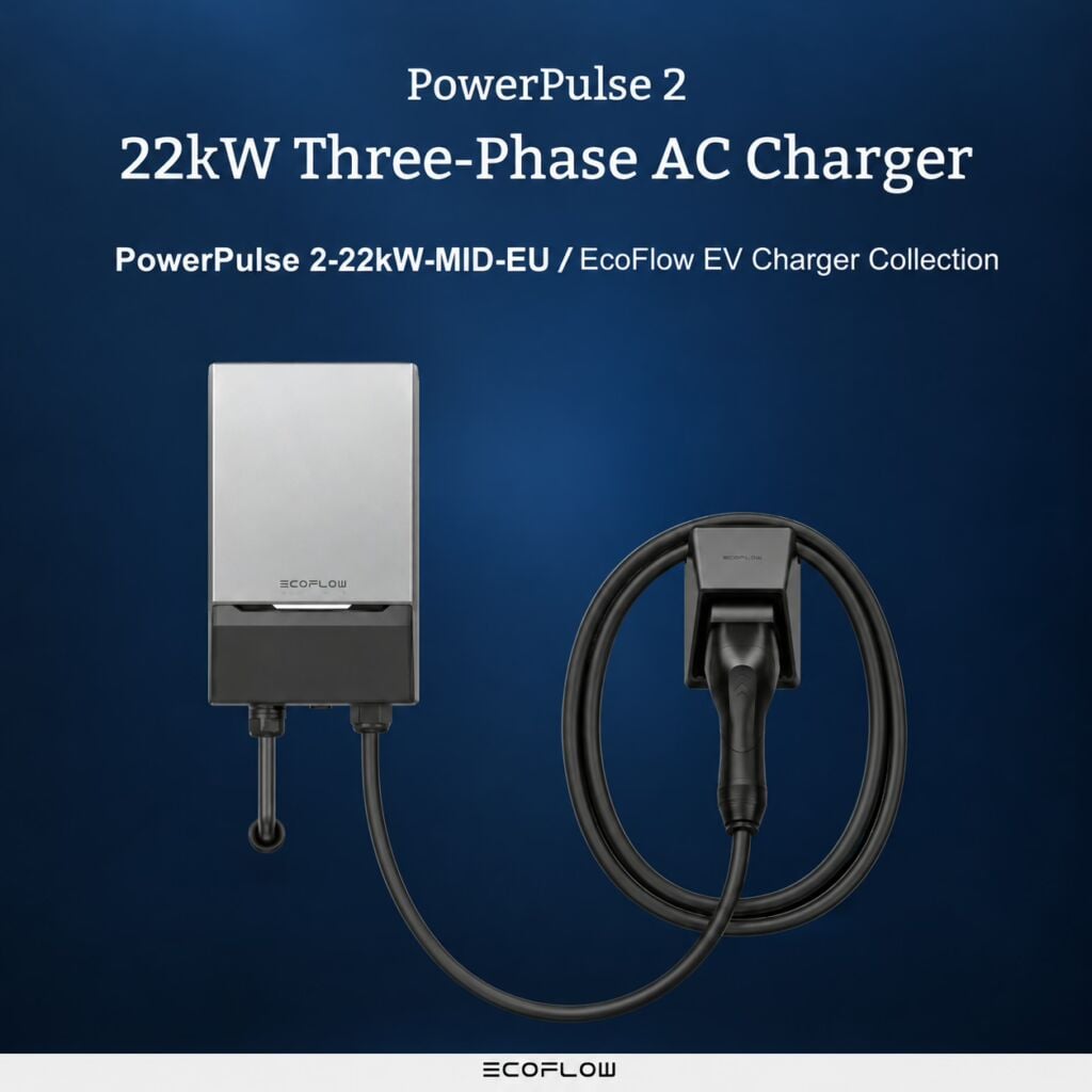 EcoFlow PowerPulse 2 22kW Three-Phase EV Charger with Cable