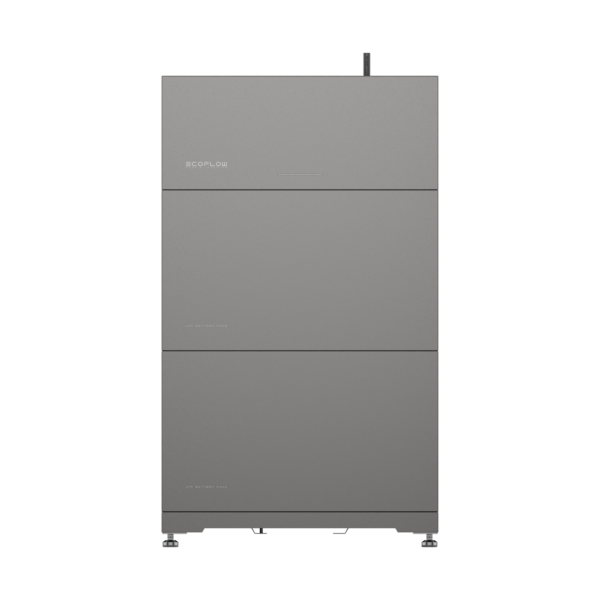 EcoFlow inverter and battery system. Battery count varies with selected package.
