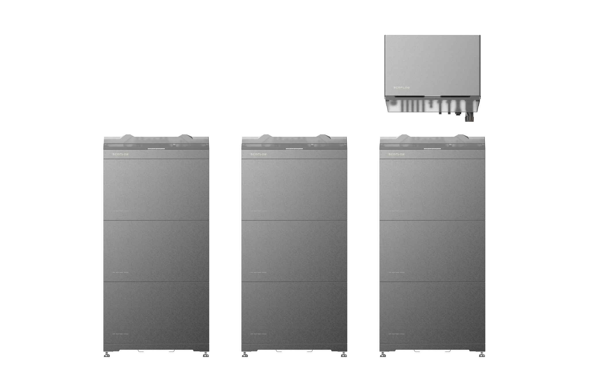 EcoFlow PowerOcean Plus three-phase Installed Battery System 1 EcoFlow inverter and battery system. Battery count varies with selected package.